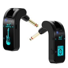 Wireless Guitar System 2.4 GHz with 8 Channels Rechargeable Audio Wireless Guitar Transmitter Receiver for Electric Guitar Bass Electric Wind Instrum