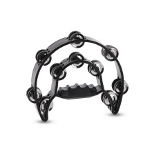 GEWA jingle wreath half moon - 20-pairs of chrome-plated jingles - double row - color black