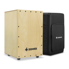 Donner Cajon Box Drum Full Size, Percussion Instrument Gifts for Adults Teens, Hand Crafted Birchwood Beat Box, Cajon Drum Box, Portable with Adjusta