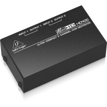 Behringer HD400 Ultra-Compact 2-Channel Hum Eliminator, Ground Loop Noise Suppressor for Hi-Fi, DJ, Home Studio and Audio Systems, Passive Design wit