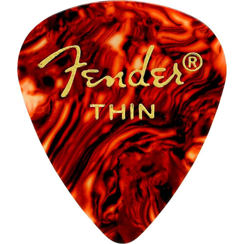 Fender Fender 098-0451-700 451 Shape Picks, 12 Count, Shell, Thin