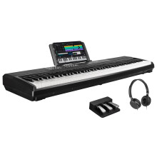 STRICH 88 Keys Weighted Keyboard with Sustain Pedal, Hammer-Action Digital Piano, 2x15W Built-In Speakers, Full-size Electric Piano Keyboard Supports
