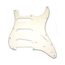 Fender Pickguard, Stratocaster S/S/S, 11-Hole Mount, Parchment P/B/P, 3-Ply
