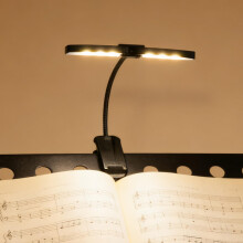 Rechargeable Music Stand Light Clip-On, 18 LED Super Bright Piano Light, USB-C Rechargeable, 3 Color Temperatures 9 Brightness Levels, Perfect for