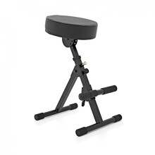 gear4music Musicians Stool Height and Angle Adjustable with Foot Rest and Padded Seat