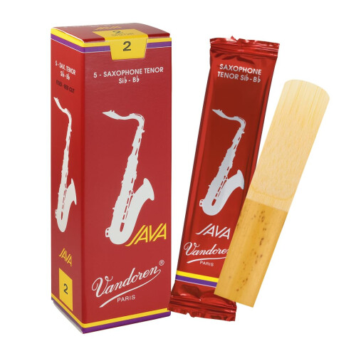 Vandoren Java RED Tenor Saxophone Reeds - Box of 5 - Strength 2
