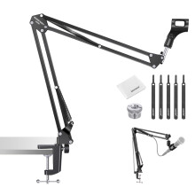 NEEWER BASICS Desktop Microphone Arm Stand, Suspension Scissor Boom Mic Desk Mount Compatible with Blue Yeti Snowball HyperX QuadCast SoloCast Shure,