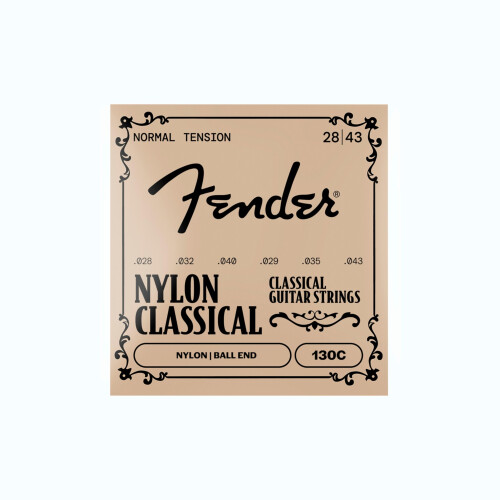 Fender Fender .028 - .043 130 Nylon Ball End Medium Folk Guitar Strings