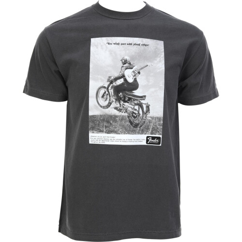 Fender Fender Vintage Ad Biker Tee, Graphite, M