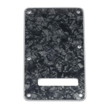 Musiclily Guitar Strat Back Plate for Fender USA/Mexican Standard Stratocaster Modern Style, 4Ply Black Pearl