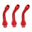 Armerah Pipe Stem Jr 510 Drip Tip eCig Mouthpiece Long/Narrow Aluminium/Solid 3 Pack Red 1