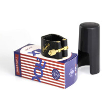Leather Ligature and Plastic Cap for Alto Saxophone Sax
