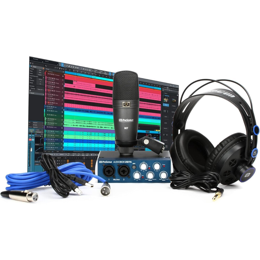 Presonus Audiobox 96 Studio - Usb, Audio Interface, Bundle For Recording And Production, With Microphone, Headphones & Software