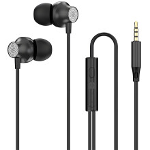 Lamkrtlp Earphones Wired, In-Ear Headphones With Microphone, 3.5mm Headphones for Phone, Smartphone, MP3 Players etc - Black