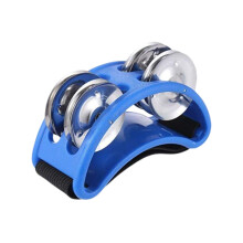 Musfunny Foot Tambourine Percussion Instruments: Foot Tambourines for Adults with Metal Jingle Bell - Foot Drum for Guitarist Musicians Singers Music