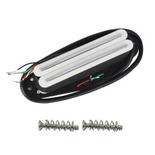 FLEOR Ceramic Hot Rail Single Coil Sized Humbucker Pickup Neck Pickup for ST Electric Guitar, White