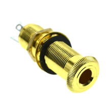Dopro Gold Mono Guitar Bass Barrel Jack Cylinder Input Output Jack 3 Pins