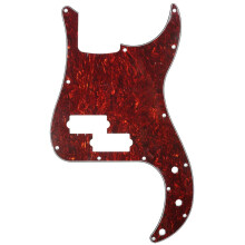 Musiclily 13 Hole P Bass Pickguard for Fender American/Mexican Standard Precision Bass,4Ply Red Tortoise