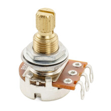 Musiclily Pro B500K Mini Pot Brass Metric Split Standard Shaft 9.5mm Linear Taper Potentiometer for Electric Guitar Bass