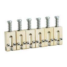 Guyker Brass Bridge Saddles - 10.5mm Roller Bridge Saddles Tremolo System Bridges Set Replacement for ST/TL Tele Strat Electric Guitar (Rectangle Typ