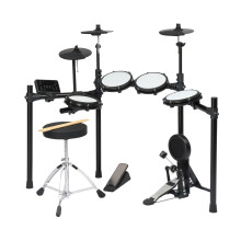 Glarry Electric Drum Kits for Adults, Drum Set with 8" Dual Zone Snare, 220+ Sounds, USB MIDI, Crash2, Electronic Drum Kit with Headphone, Stool, Kic