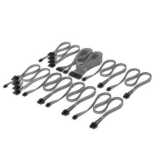 Corsair Elite Premium Type 4 Individual Sleeved PSU Cable Pro Kit – Low-Profile Cable Combs, Triple-Mesh Paracord Sleeve, Compatible Type 4 PSUs –