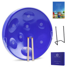 9-Note Steelpan (Steel drum) with Collapsible Stand - Educational Musical Instrument for Beginners and Hobbyists by Suttaya