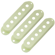 Musiclily Pro 52.5mm Plastic Single Coil Pickup Covers Set for USA/Mexican Strat ST Style Electric Guitar, Mint Green (Set of 3)