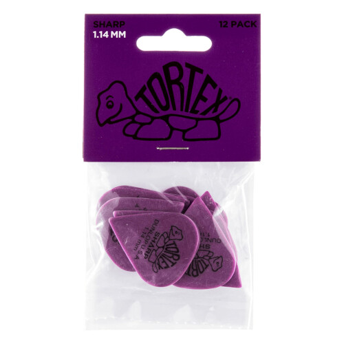 Dunlop Tortex Sharp 114 Purple (Pack of 12)