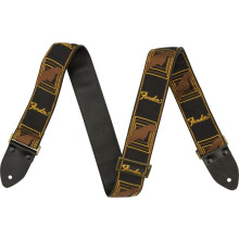Fender Legacy Vintage Monogram Guitar Strap Guitar Strap - Black/Brown/Yellow. Suitable for Electric, Acoustic & Bass Guitars.