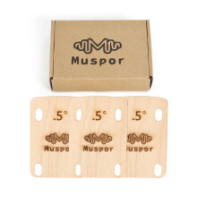 RuiJOTWAT 3PCS Guitar Neck Shims Shim Solid Maple Wooden, Shaped 0.5 Degree