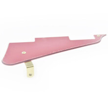 KAISH Red 3 Ply LP Guitar Pickguard with Gold Stainless Steel Bracket and Steel Mounting Screws for USA Les Paul