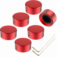 SOLUTEK Solutek Buttons Guitar Pedal Footswitch Toppers Caps - Aluminium w/Lining & 3 Screws – Offer Accuracy, Comfort,Protection,Identification,Dec