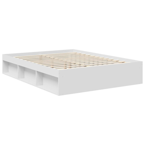 VidaXL vidaXL Bed Frame with Headboard White 150 x 200 cm Solid Pine Wood 1
