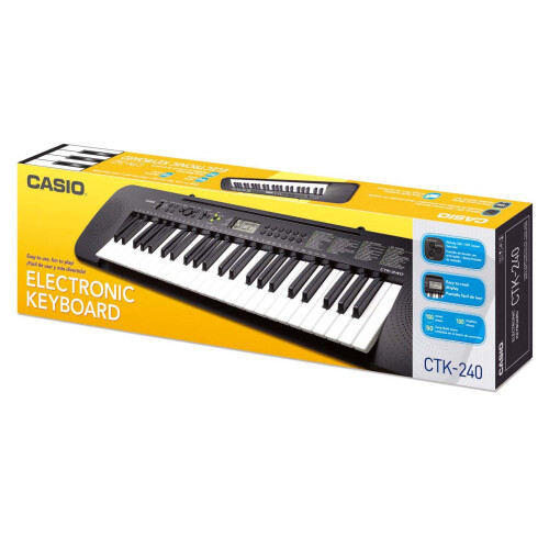 Casio Casio CTK-240AD 49 Full-Size Keys Keyboard with AC Adapter, black 1