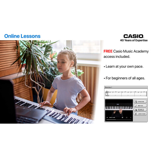 Casio Casio CTK-240AD 49 Full-Size Keys Keyboard with AC Adapter, black 2