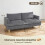 Homcom Sofá 3 Plaza Gris 188 x 80 x 86 cm 5
