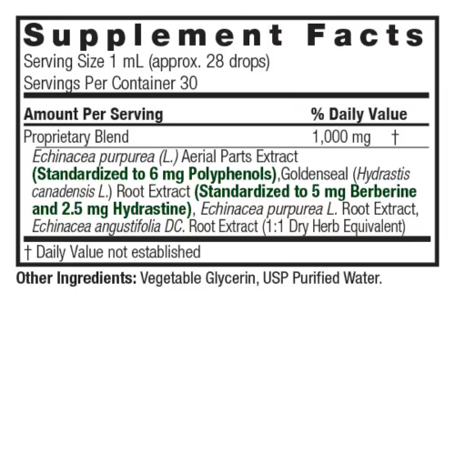 Nature's Answer, Echinacea & Goldenseal, Sem Álcool, 1 fl oz (30 ml) 2