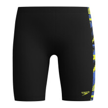 (7-8 Years, Hyper Yellow) Speedo Boys Contrast Detail Jammer Shorts
