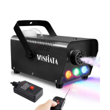 500W Smoke Machine,3 LED Light with Wireless Remote Control, Fog Machine with Controllable Lights,Professional DJ Controller,2000 CFM Huge Fog for Ha