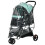 Faltbarer blauer und grüner Haustierbuggy mit Regenschutz 1