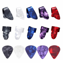 15 Guitar Thumb Picks, Acoustic Guitar Plectrums, Flat Thumb Picks Finger Protectors for Acoustic Guitars, Banjo, Bass (5 Colors) (15 PCS)