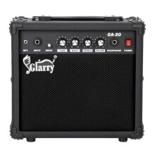 GLARRY Amplifier for Electric Guitar,Portable Vox Amp with Headphone MP3 Input,Mini Guitar Practice Amp 20W with Volume, Treble, Bass and Middle C