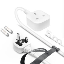 Single Plug Extension Lead 5m, 1 Gang Single Socket Extension Lead Surge Protected, 13amp 250V 3kw UK 3 Pin Fused Mains for Tumble Dryer, Rubber, Tou