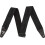 Fender Fender WeighLess Running Logo Guitar Strap, 2in, Black/Black 1