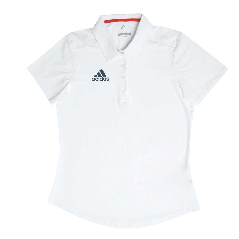 Adidas (8 Uk, White) Womens/Ladies Regular Polo Shirt