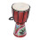 4 Inch Red Hand-Painted Beginner Djembe - Classic African Style Drum 5