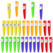 30 Kazoos, Kazoo Instrument Adult, Flute Instrument, Fun Musical Instrument for Parties, Gifts, Educational Use, Durable Plastic Construction, Assort