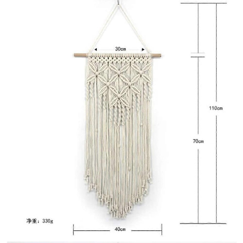Arazzo da parete in macramè, decorazione boho per appartamento e dormitorio alla moda. 1