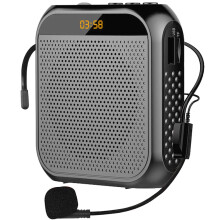 Portable Voice Amplifier for Teachers, 2200mAh Rechargeable Personal Amplifier Mic PA System Headset Microphone with Speaker for Teachers, Training,